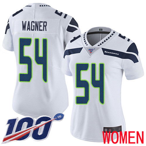 Seattle Seahawks Limited White Women Bobby Wagner Road Jersey NFL Football #54 100th Season Vapor Untouchable->seattle seahawks->NFL Jersey